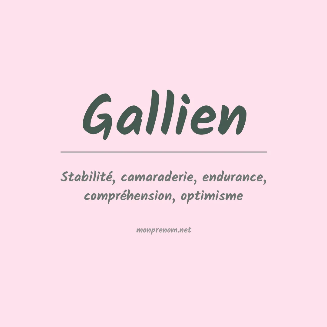 Signification du Prénom Gallien